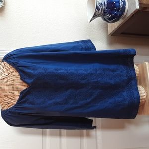 💖💖💖NWOT Izod Boho Peasant Top with Embroidery